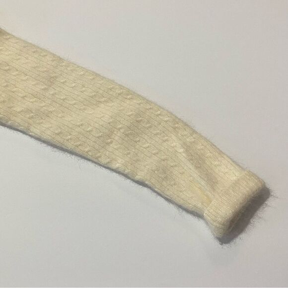 pursuits, ltd. Lambs Wool/Rabbits Fur Blend Cable Knit Sweater Women's Size S - Picture 10 of 11